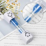 2 Minutes Smiling Face The Hourglass for Kids Toothbrush Timer Sand Clock, blue sand